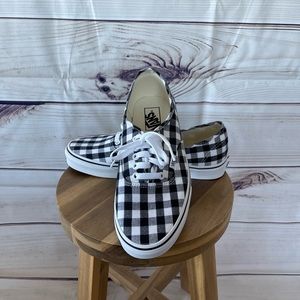 VANS Black and white gingham sneakers